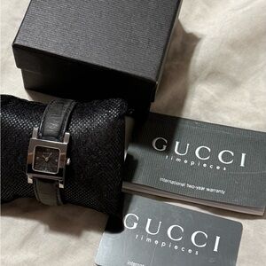 Gucci Silver and Black Women's Watch